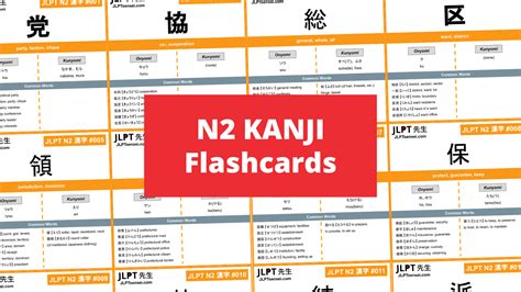 JLPT N2 Kanji List – JLPTsensei.com.